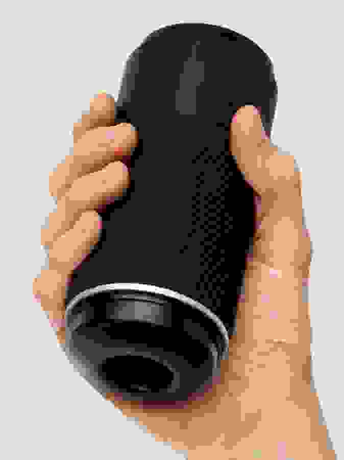 Arcwave Pow Silicone Dual-Entrance Suction Control Male Masturbator, Black, hi-res